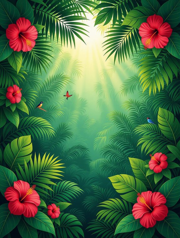 tropical jungle wallpaper designs