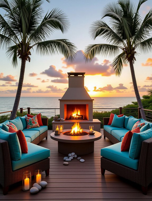 tropical outdoor lounge oasis