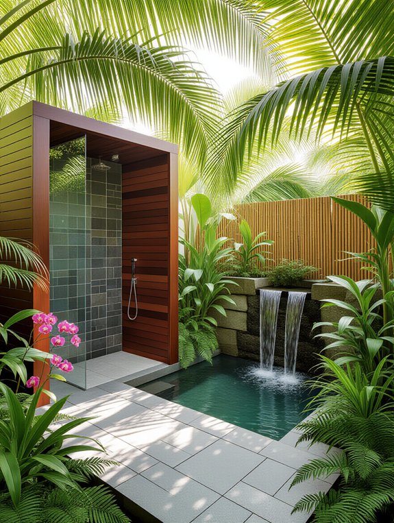 tropical shower with serenity