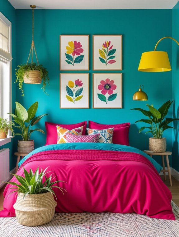 unique colorful bedroom accessories