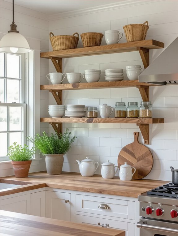 unique repurposed kitchen shelves
