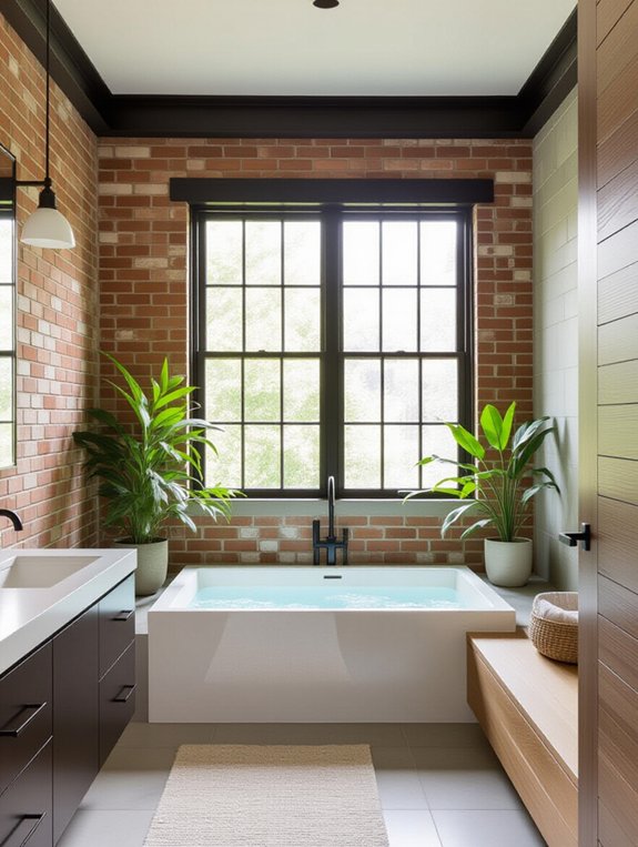 urban industrial bathroom oasis