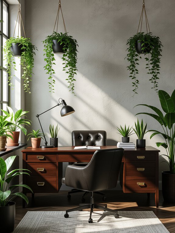 urban jungle office aesthetic
