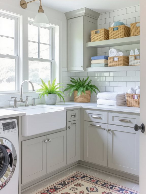 utility sink enhances laundry functionality
