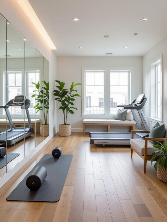 versatile indoor fitness space