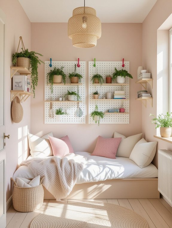 vertical organization with pegboards