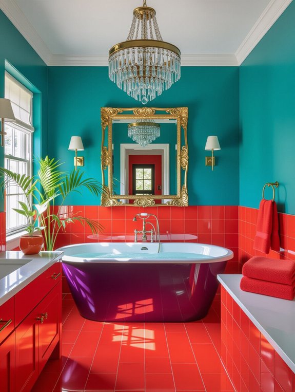 vibrant bathroom color ideas