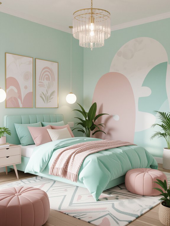 vibrant bedroom artistic expression