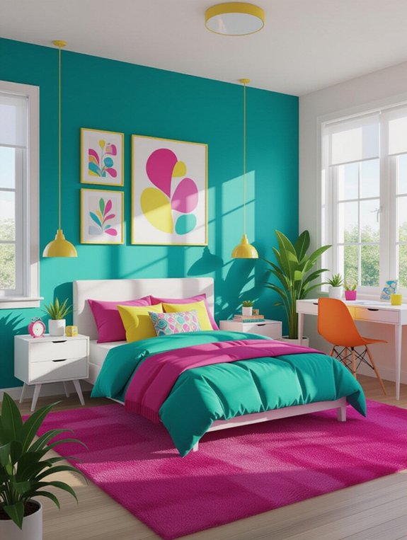 vibrant bedroom color ideas