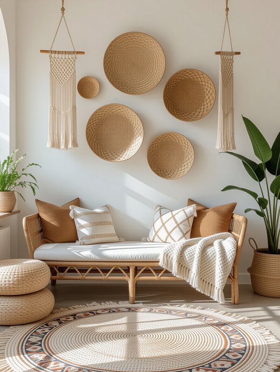 vibrant boho living decor