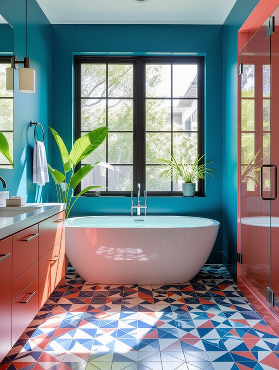 vibrant bold bathroom designs