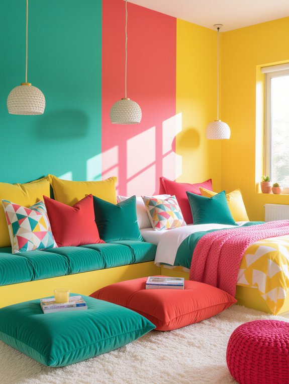 vibrant color blocking ideas
