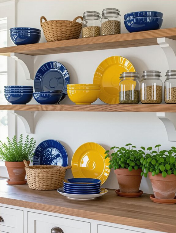 vibrant dish display ideas
