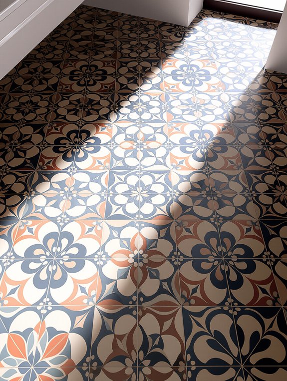 vibrant durable bathroom flooring