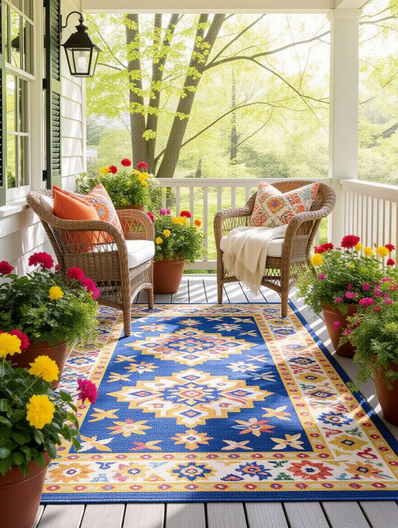 vibrant durable outdoor rugs