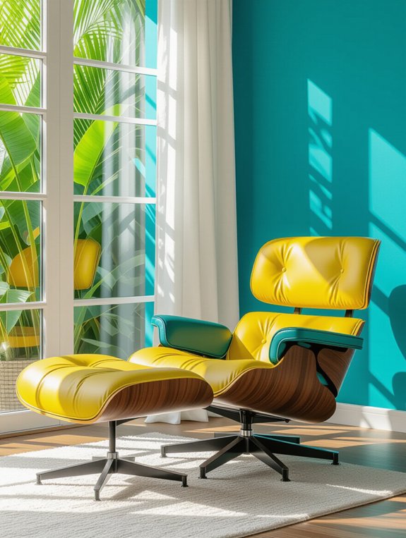 vibrant eames lounge chair