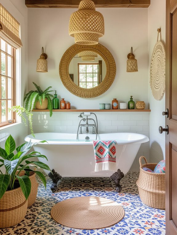 vibrant eclectic bathroom accessories