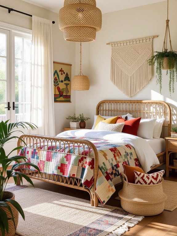vibrant eclectic bedroom decor