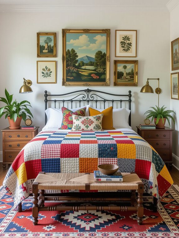 vibrant eclectic bedroom design