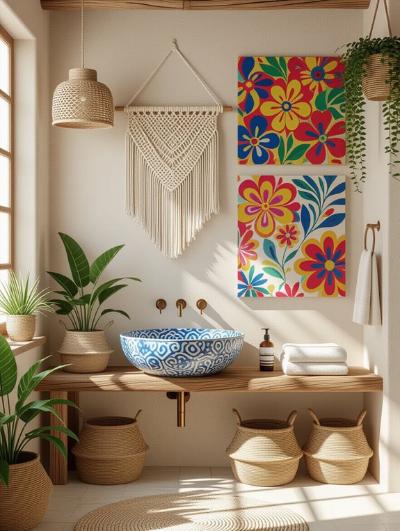 vibrant eclectic wall decor