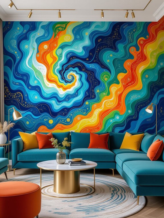 vibrant energy through murals