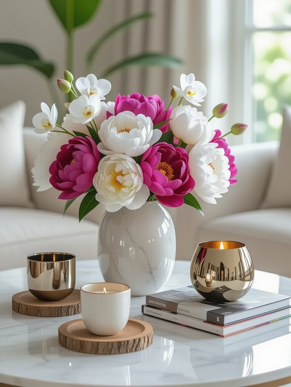 vibrant floral arrangements enhance aesthetics
