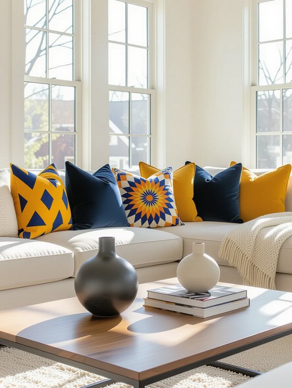 vibrant geometric pattern mixing