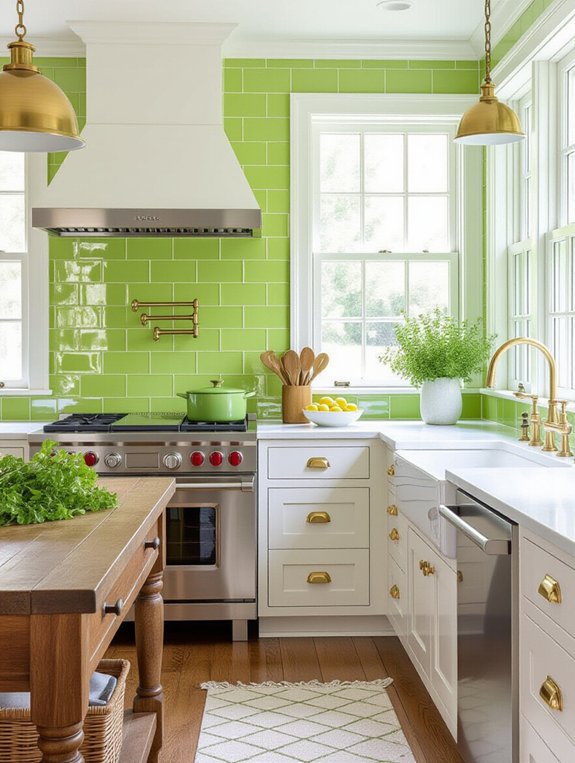 vibrant kitchen color accent