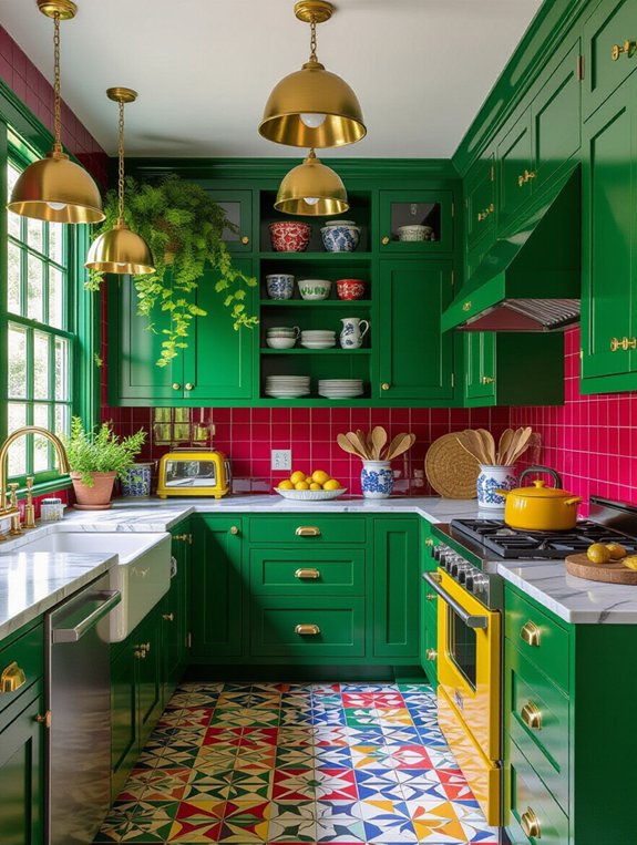 vibrant kitchen color combinations