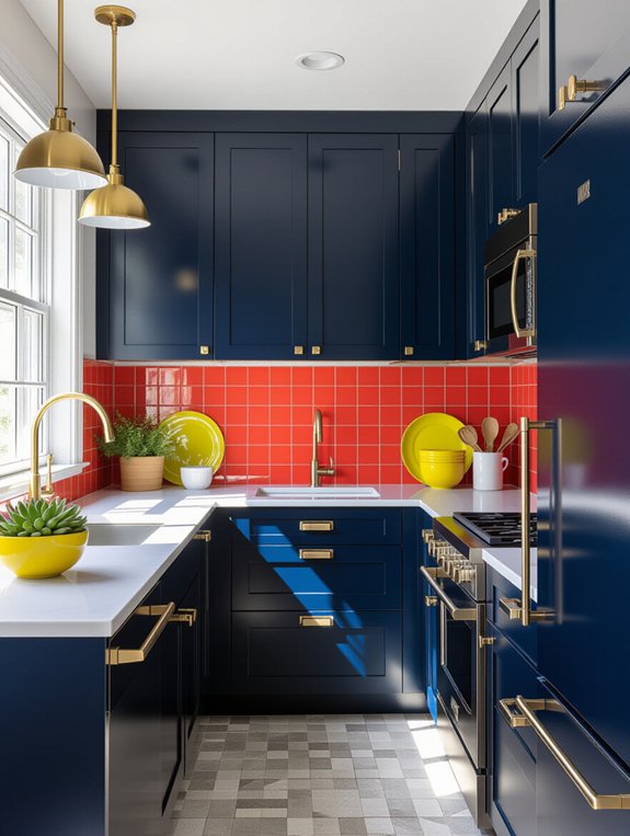 vibrant kitchen colorful accents