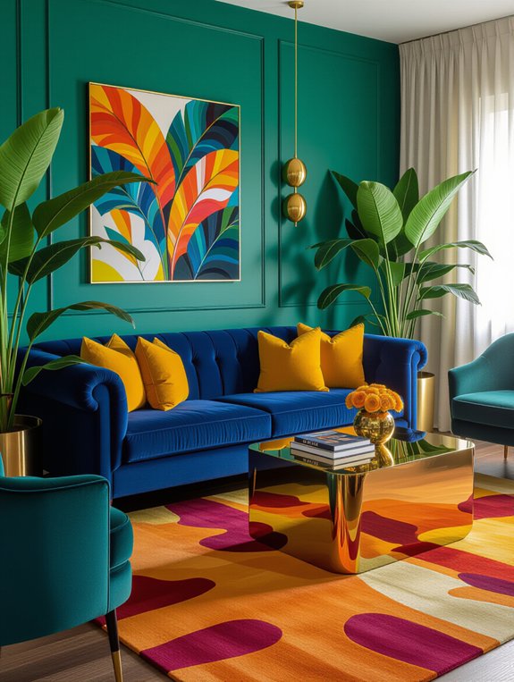 vibrant lounge room transformation