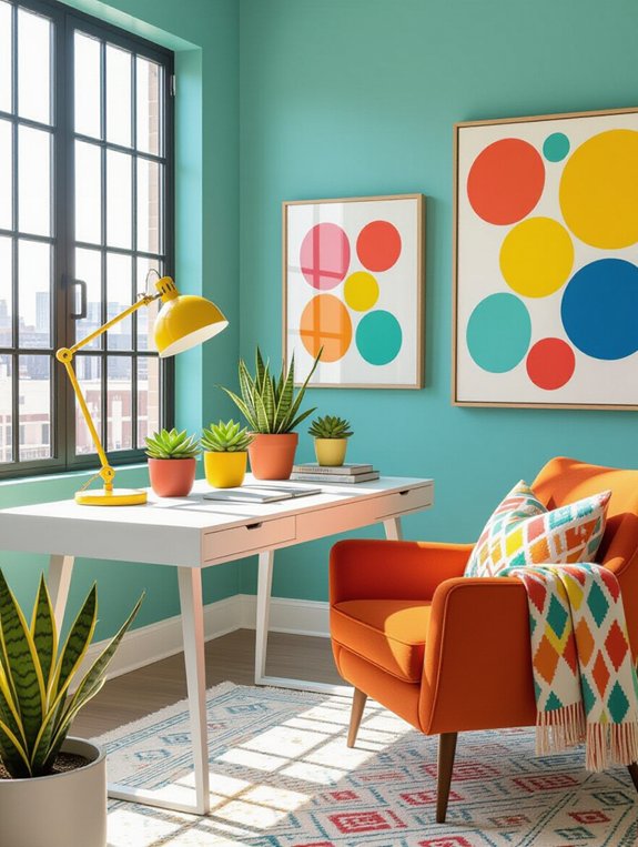 vibrant office decor ideas