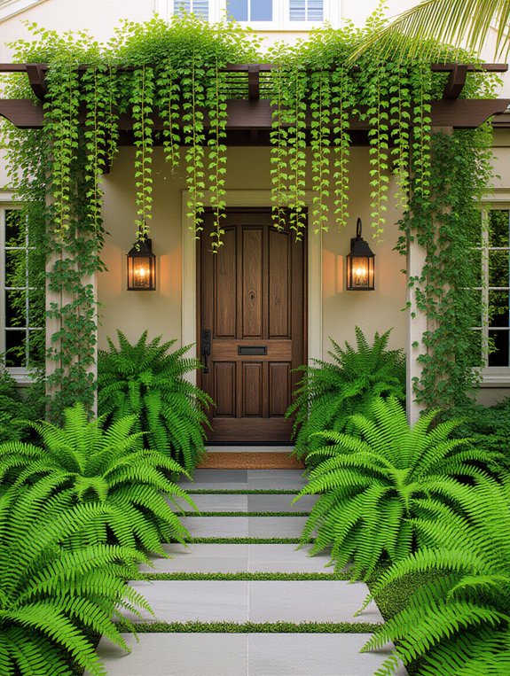 vibrant outdoor entryway transformation