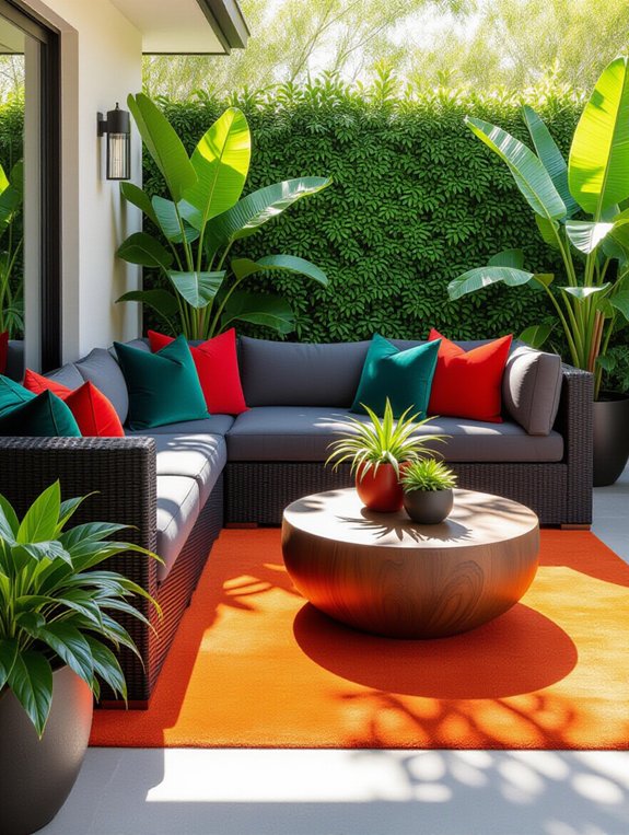 vibrant patio color accents