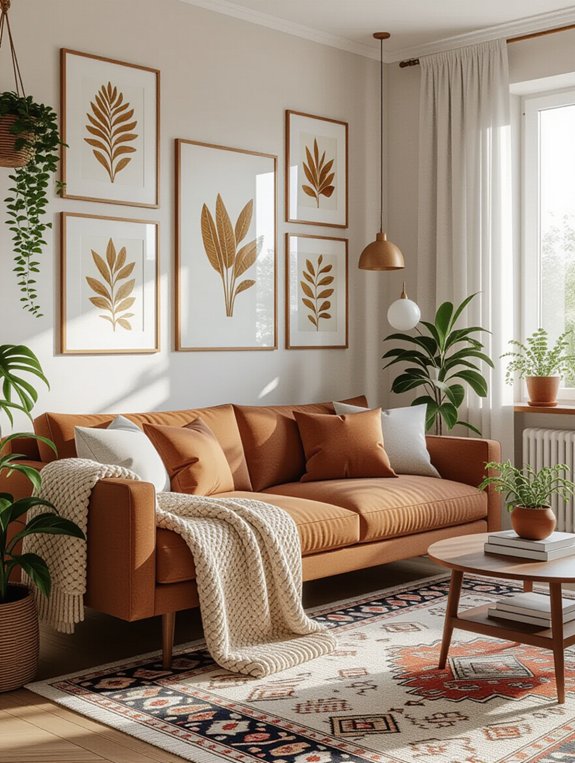 vibrant personal gallery wall