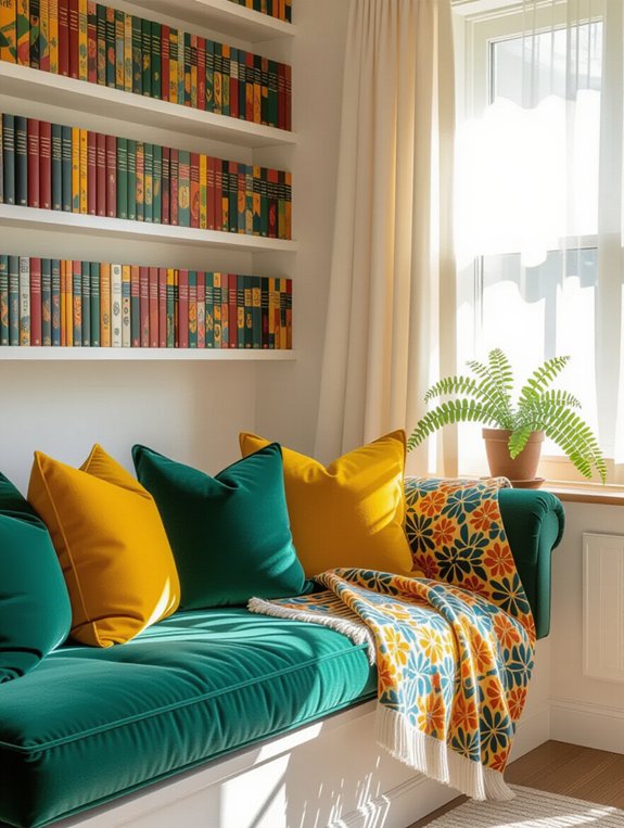 vibrant reading nook ideas