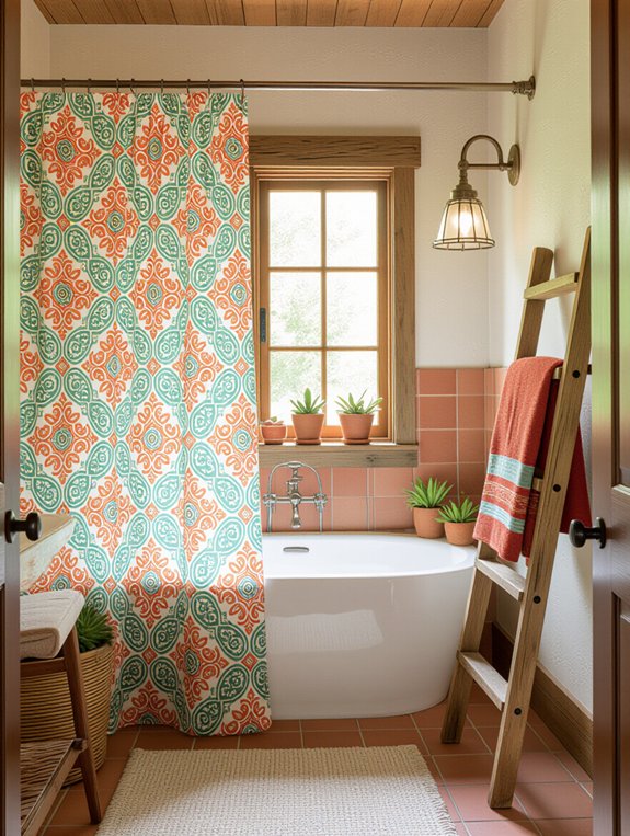 vibrant southwestern print curtains