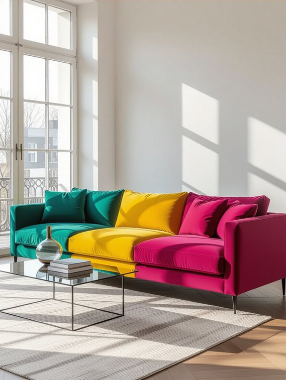 vibrant statement living room