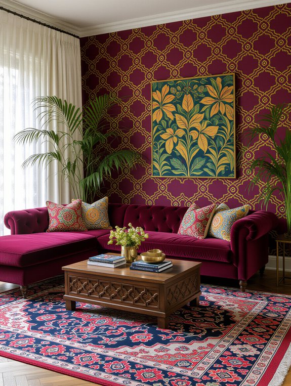 vibrant textiles and patterns