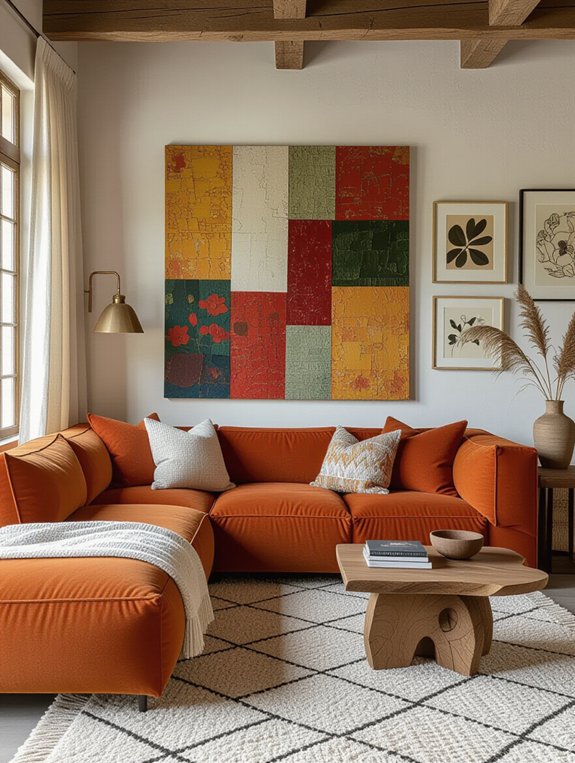 vibrant textured wall art