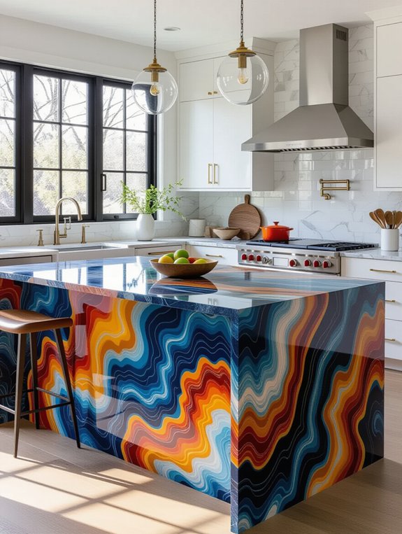 vibrant unique kitchen countertops