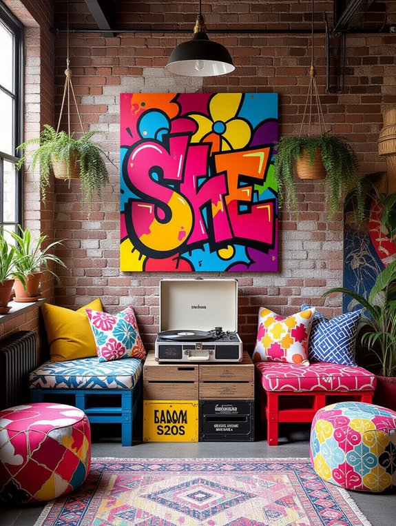 vibrant urban pop art