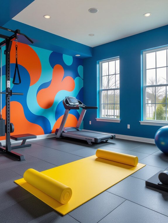 vibrant workout space ideas