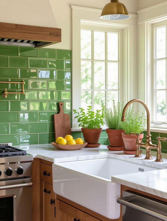 vintage avocado kitchen charm