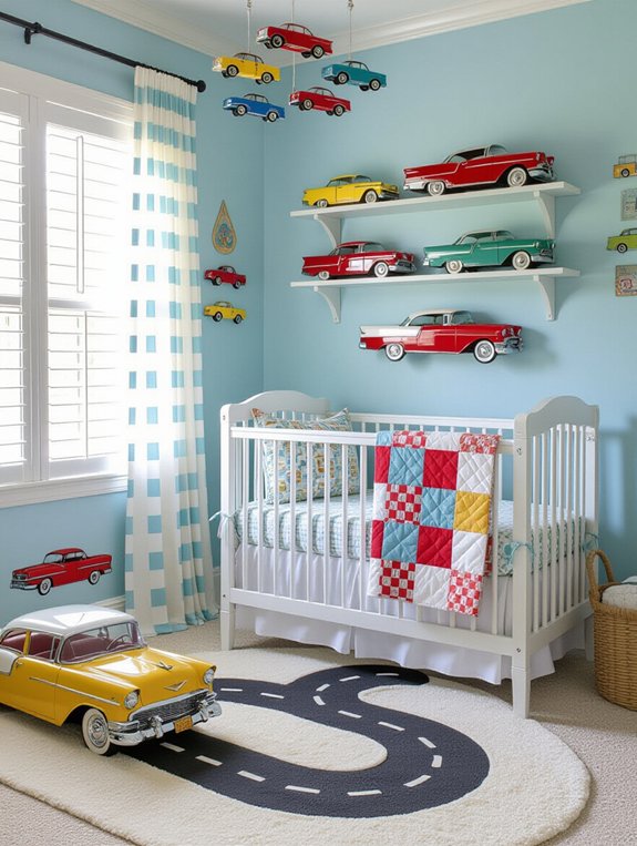 vintage car nursery decor