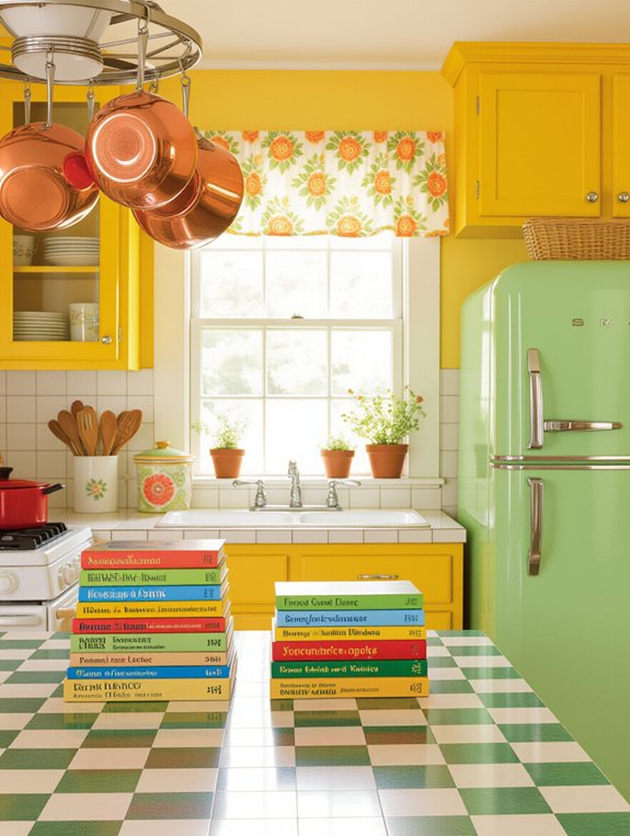 vintage cookbook display ideas