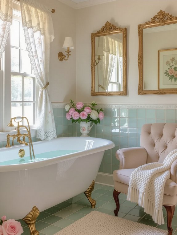 vintage decor for bathrooms