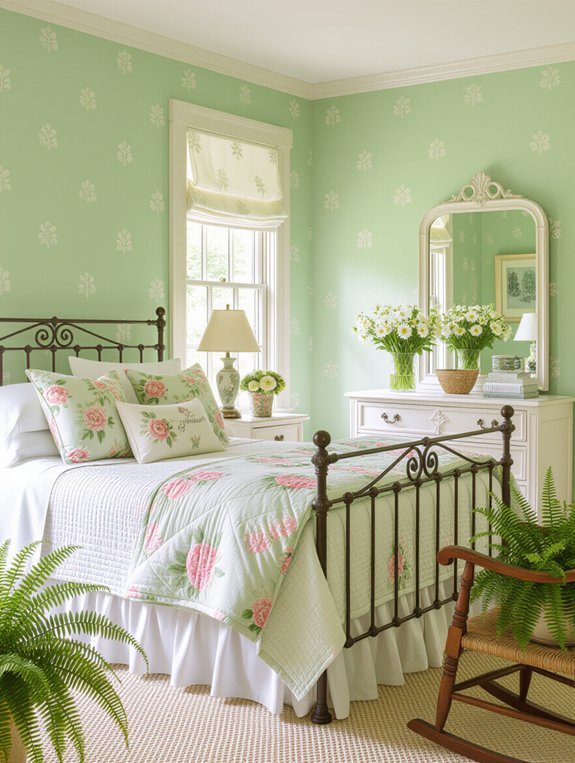 vintage floral bedroom decor