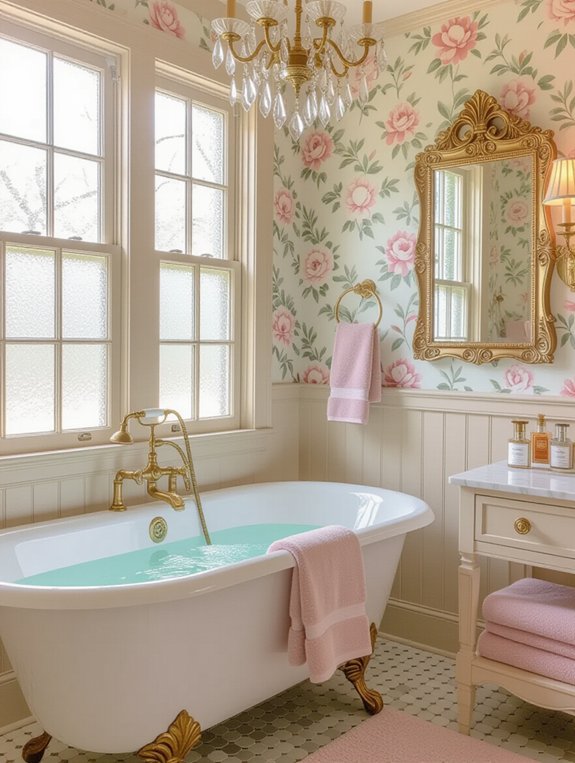 vintage glam bathroom decor