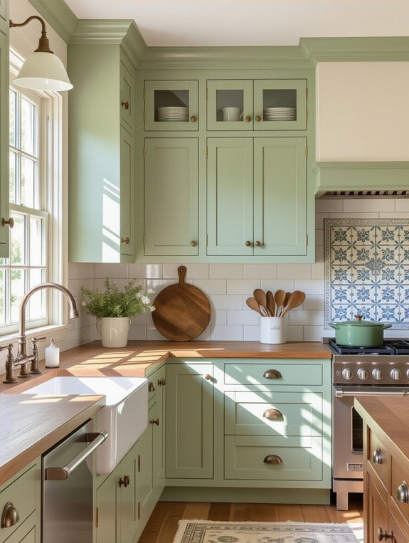 vintage sage green charm